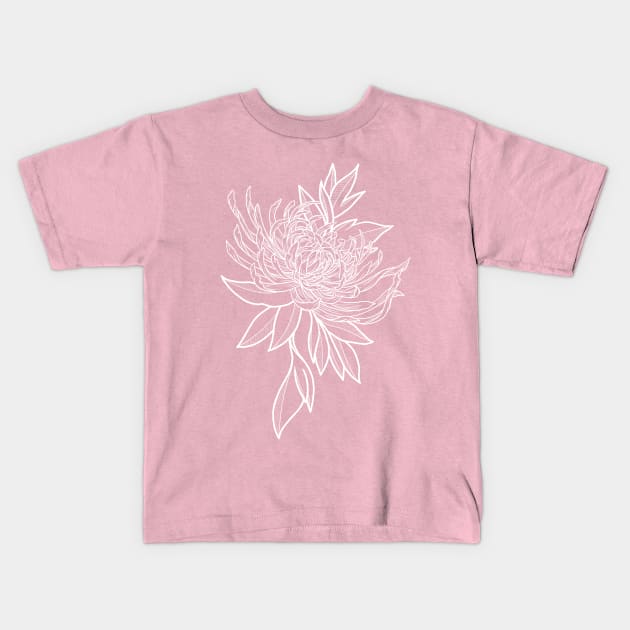 Chrysanthemum Kids T-Shirt by GnauArt